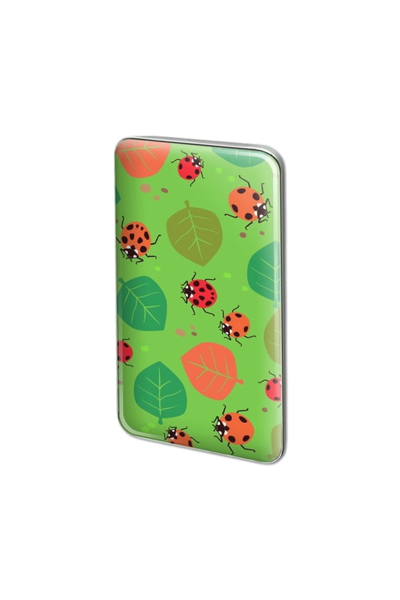 Lots of Ladybugs and Leaves Pattern Metal Rectangle Lapel Hat Pin Tie Tack Pinback
