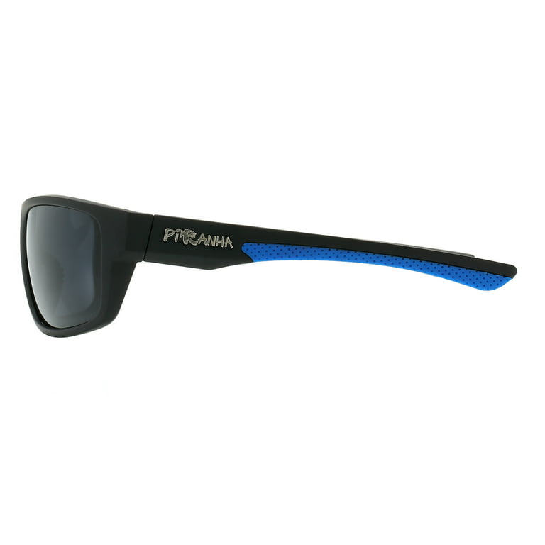 Piranha Eyewear Focus Square Sport Sunglasses with Smoke Blue