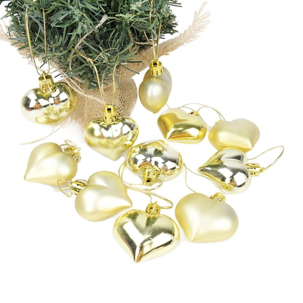 Adornos Para Árboles De Navidad Adornos Colgantes Para El Corazón Decoraciones Navideñas Bolas De Amor Galvanizadas Lindas Para La Fiesta Navideña Día De San Valentín 4.5 Cm Scienceny HA043929-01