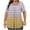 Orange, variant on Uaswgudfs Women's Plus Size Loose-Fitting Square Neck Blouse Tee – Casual Striped Top with Everyday Versatile Style