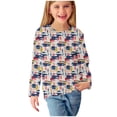 thumbnail image 4 of Ugoldhm Girls Long Sleeve Tops Round Neck Tunic Loose Shirts Fashion Graphic Printed Tees, 4 of 5