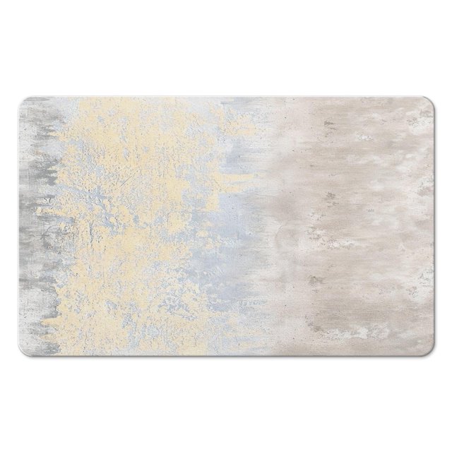 Quinn's Premium Beige Area Rug Runner: Contemporary Abstract Design, Non-Slip, Stain Resistant, Machine Washable - 20x32 inch, Ideal for Bedroom, Bathroom, Kitchen, Office