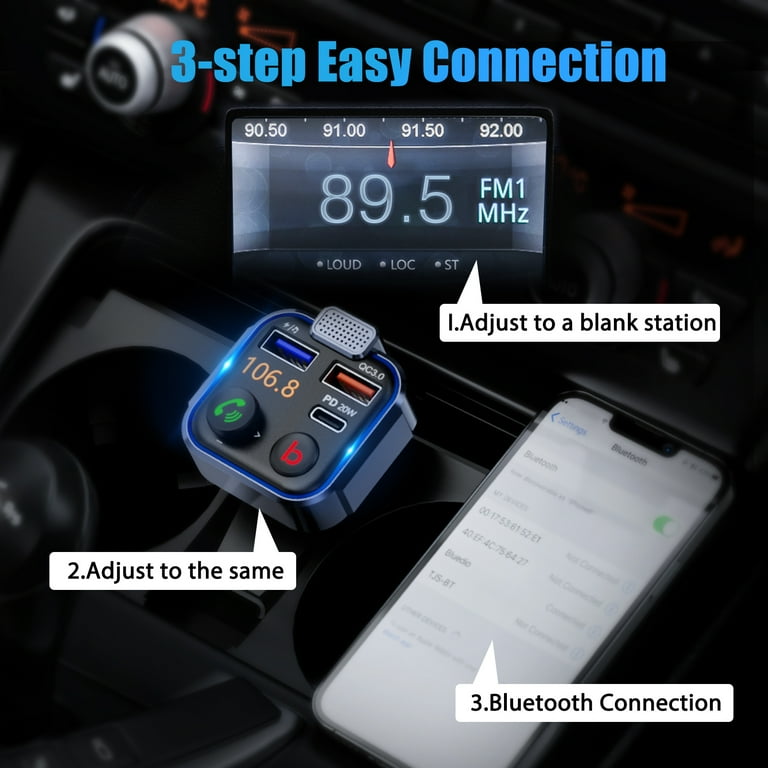 Cigarette Lighter Car Phone Music Adapter LENCENT FM Transmitter