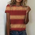 thumbnail image 2 of Jamsmile Women T-Shirts Classic Camouflage Print Short Sleeved Color Block T Shirts Casual Round Neck Soft Loose Tee Shirts, 2 of 5