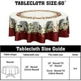 thumbnail image 2 of Merry Christmas Tablecloth Winter Floral Round Tablecloth 60 Inch Red Xmas Flower Table Cloth for Farmhouse Kitchen Decor Polyester Fabric Christmas Table Cover for Holiday Party Outdoor Camping, 2 of 6
