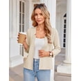 thumbnail image 4 of Chaqueta blazer GRACE KARIN de punto corto con mangas 3/4 para mujer, 4 of 6