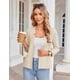 thumbnail image 4 of Chaqueta estilo blazer GRACE KARIN para mujer, manga 3/4, punto M, color beige, 4 of 6