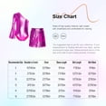 thumbnail image 7 of TiaoBug Kids Girls Latin Dance Outfit Shiny Metallic Fringe Dress One Shoulder Top with Tassels Skirts Set Pink 6, 7 of 7
