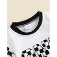 thumbnail image 4 of Suealasg Baby Boys Girls 1st Birthday Romper Short Sleeve Round Neck Plaid Number Print Bodysuit 6 12 18 Months Newborn Summer Clothes, 4 of 7