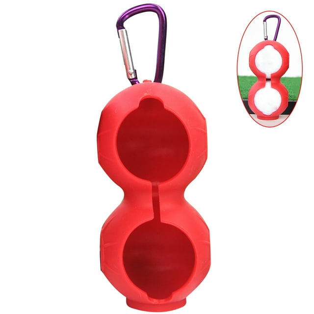 Bangcool Golf Ball Holder Silicone Golf Ball Storage Golf Equipment for 2 Balls with Clip