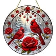 thumbnail image 2 of Christmas Acrylic Stained Glass Hanging Ornament, Christmas Window Decorations Decorative Suncatcher Xmas Decor for Indoor Outdoor Home Decorations Bedroom Living Room,8x8Inch, 2 of 7