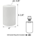 thumbnail image 3 of Aspen Creative 23609-03, White Opal Cylinder Glass Shade, 4" Dia x 6" H / Center Hole: 42mm, Set of 3, 3 of 7