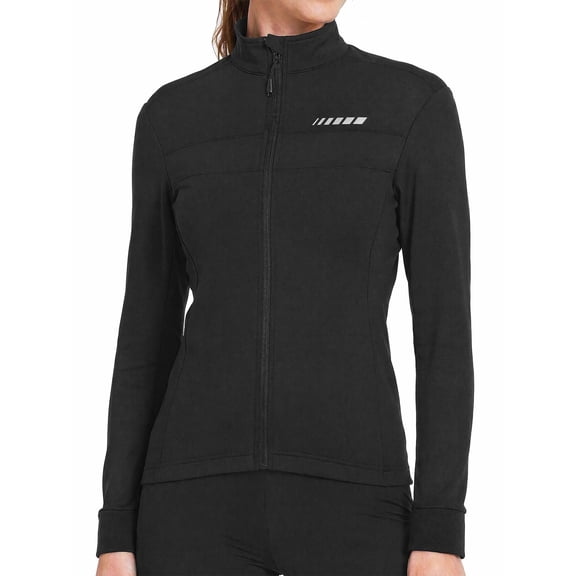 Qualidyne Women's Cycling Jersey Cold Weather Long Sleeve Biking Shirts Thermal Bicycle Jacket Biker Gear