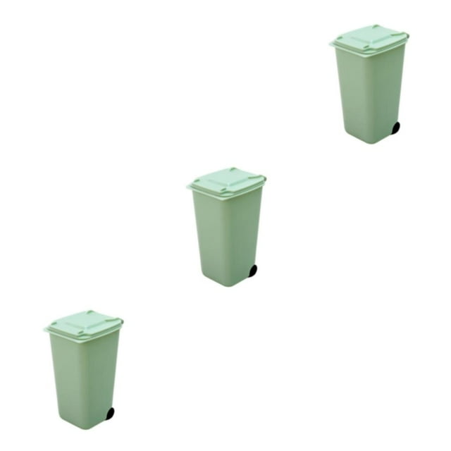 relayinert 1/2/3/5 Healthy And Safe Wheelie Trash Can Promoting Hygiene In Every Space Durable green 3PCS
