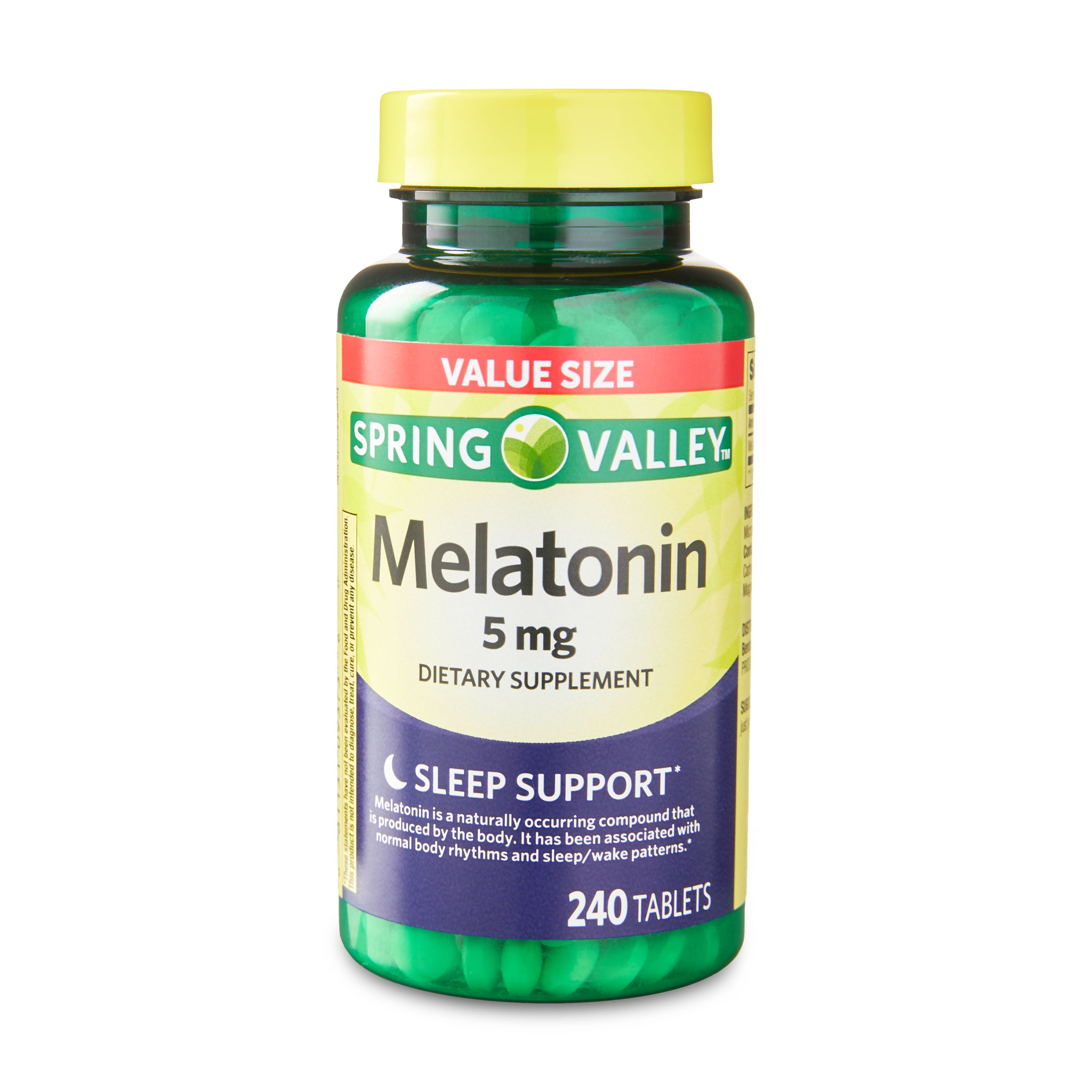 Spring Valley Melatonin Tablets Dietary Supplement Value Size, 5 mg, 240 Count