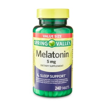 Spring Valley Melatonin s Dietary Supplement Value Size, 5 mg, 240 Count