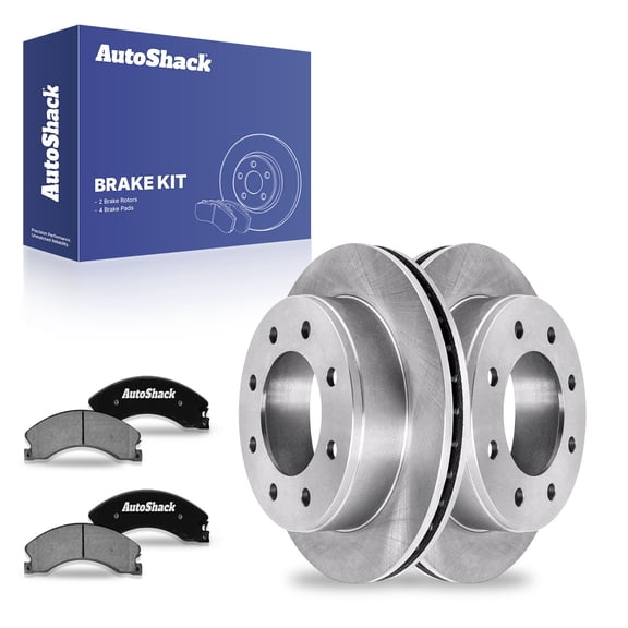 AutoShack 12.99" (330 mm) Rear Vented Brake Rotors   Ceramic Brake Pads | Replacement for 2009-2012 Chevrolet Express 3500 2009-2012 GMC Savana 3500 | 6-PC Brake Kit