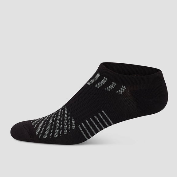Hanes Premium Men's Nylon Performance No Show Socks 3pk - Black/Dark Gray 6-12