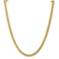 thumbnail image 6 of Auriga Fine Jewelry 10K Yellow Gold 6.75 mm Semi-Solid Miami Cuban Chain Necklace for Men 24", 6 of 7