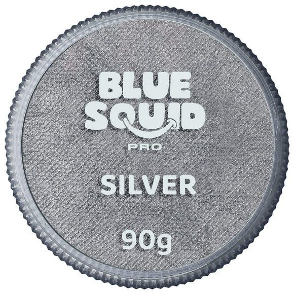 Maquillaje facial Blue Squid PRO plateado metalizado 90 g a base de agua