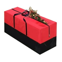 Fmxomd Christmas Tree Storage Bag, Fits Up 10 Ft Tall Artificial Trees, Cloth Material,Heavy Duty Tree Bag,Dustproof Storage Bag with Durable Reinforced Handles & Dual Zipper, Red