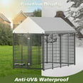 thumbnail image 5 of Dog Kennel, Outdoor Pet Pen, Dog Run Enclosure with Roof Cover, Metal Coop Fence for Animals, 7.94x4.13x5.95 Ft Size, 5 of 11