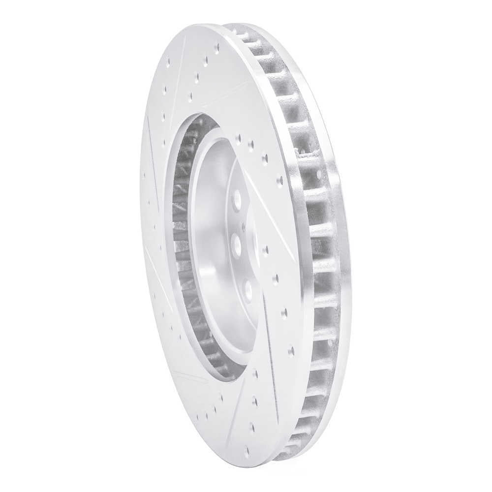 Dynamic Friction Company 631-76061R DFC Brake Rotor - Drilled And Slotted - Silver
