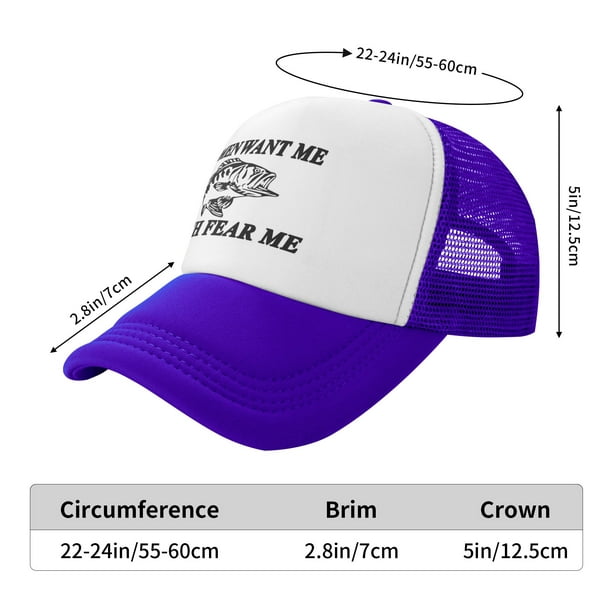 Women-Want-Me-Fish-Fear-Me-Bass-Trout-Catfish-Car-Sticker-Fish.jpg_640x640  Trucker Hats Purple One Size Adjustable Snapback Hat 
