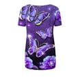 thumbnail image 4 of ZVAVZ Cute Summer Tops for Women, Long Tunics for Women To Wear with Leggings Round Neck Short Sleeve Flowy Shirts Plus Size Graphic Print Tops Long Shirt, 4 of 6
