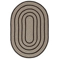 thumbnail image 2 of SAFAVIEH Braided Tanisha Bordered Reversible Area Rug, Ivory/Black, 4' x 6' Oval, 2 of 11