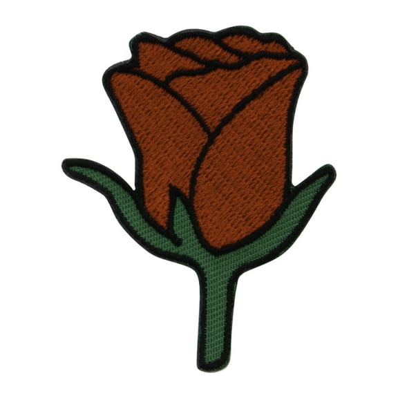 Mini Rose Embroidered Patch - Rose OSFM
