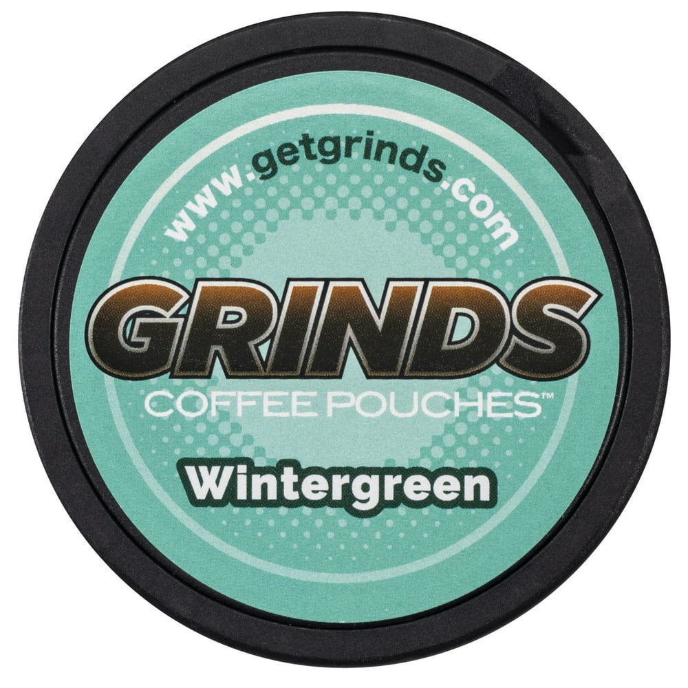 Grinds Coffee Pouches 3 Cans of Wintergreen Tobacco Free, Nicotine