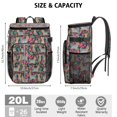 thumbnail image 3 of Travel Cooler Bag - Yorkie Dog and Flower Florals Camping Beer Cooler Backpack with Bottle Opener- Waterproof Insulated Picnic Backpacks - Cooler Bag for Beach, 3 of 6