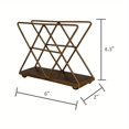 thumbnail image 4 of QUTETN Copper Modern Geometric Triangle Metal Wire Upright Napkin Holder, 4 of 4