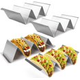 thumbnail image 1 of Soporte, Rejillas Con Asas, Juego De 4 Bandejas Para Servir De Acero Inoxidable, Platos Para Tacos Fáciles De Llenar, Parrilla Para Horno Apto Para Lavavajillas, Tiene Capacidad Pa, 1 of 5