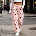 thumbnail image 5 of VBVC Women's Polka Dot Joggers with Pockets , High Waisted Drawstring Sweatpants For Women, S-2XL, 5 of 7