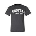 thumbnail image 2 of Wild Bobby Vintage Movie Quote Santa! I Know Him Men T-Shirt, Heather Black, 5X-Large, 2 of 6