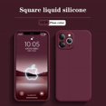 thumbnail image 4 of Square Soft Liquid Silicone Cover Case For iPhone 15 14 13 12 11 Pro Max Plus XS XR X Colorful Ultra Armor Bumper Cover, 4 of 5