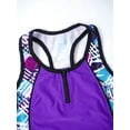 thumbnail image 4 of DPOIS Kids Girls 3Pcs Dance Yoga Tankini Swimsuit Y-back Crop Top Briefs Boyshorts Rash Guard Swimwear Purple 12, 4 of 6