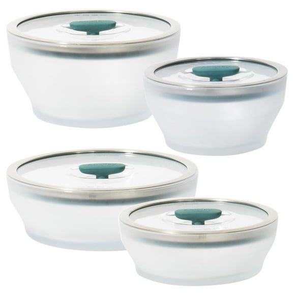 Juego de utensilios para microondas Anyday de vidrio hermético 4 piezas