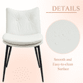 thumbnail image 5 of Homhum Upholstered Dining Chairs Set of 2, Faux Leather Kitchen Chairs w/ Button Tufted Back, White, 5 of 9