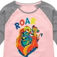 thumbnail image 3 of The Lion King - Mufasa & Simba - Roar - Toddler & Youth Girls Raglan Graphic T-Shirt, 3 of 5