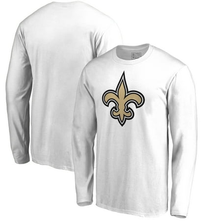 New Orleans Saints Team Mouse - New Orleans Saints NFL Pro Line by Fanatics Branded Team Primary Logo Long Sleeve T-Shirt - White
