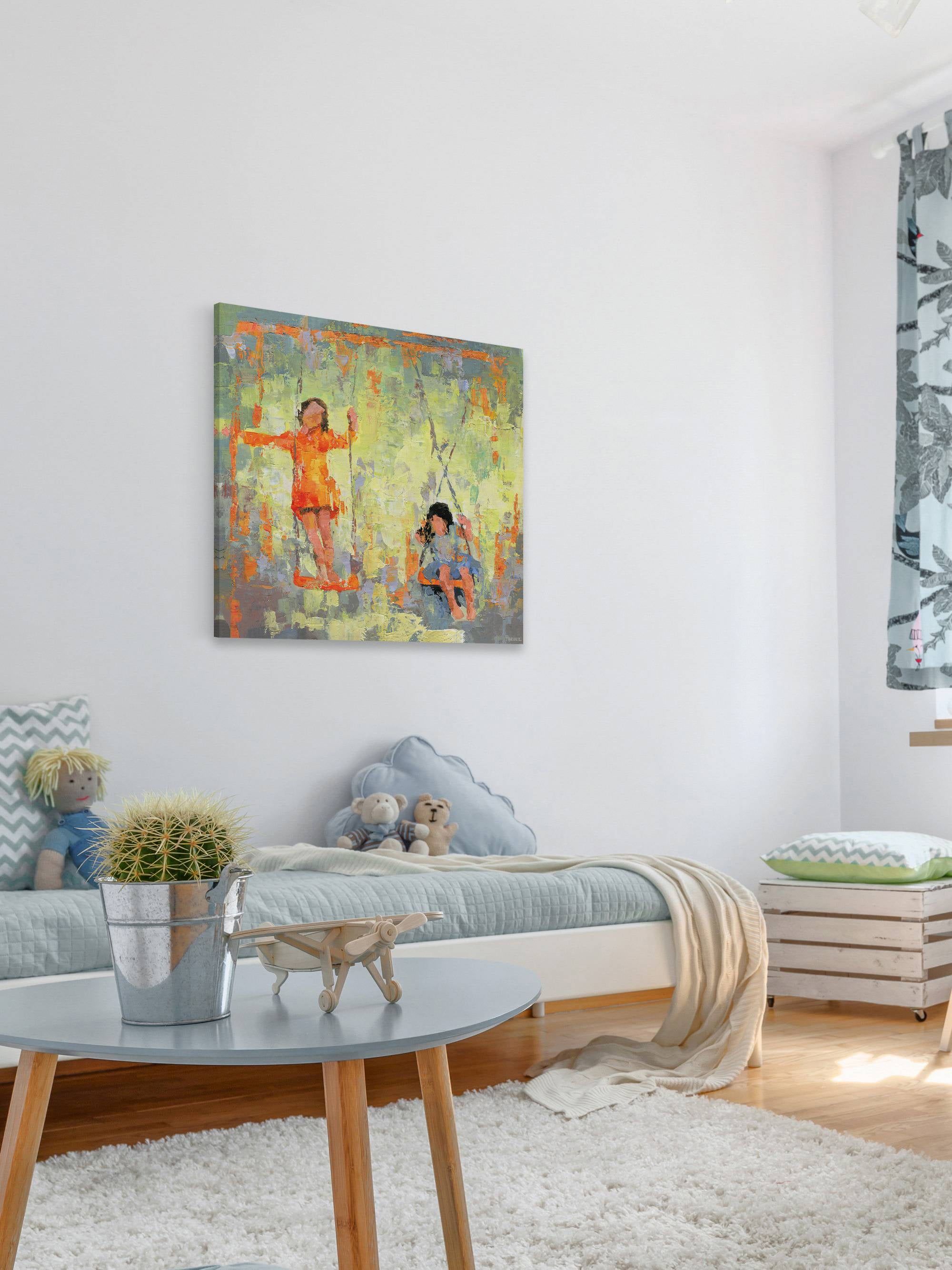 Parvez Taj Swinging Free Canvas Wall Art