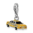 thumbnail image 2 of Auriga 925 Sterling Silver 3-D Enameled Taxi Cab Charm w/Fancy Lobster Clasp (L - 29mm, W - 14mm), 2 of 6