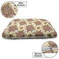 thumbnail image 3 of Brown Paisley Pet Bed, Continuous Tattoo Flowers Illustration in Autumn Tones, Chew Resistant Pad for Dogs and Cats Cushion with Removable Cover, 24" x 39", Cream Paprika Ivory, by Ambesonne, 3 of 4