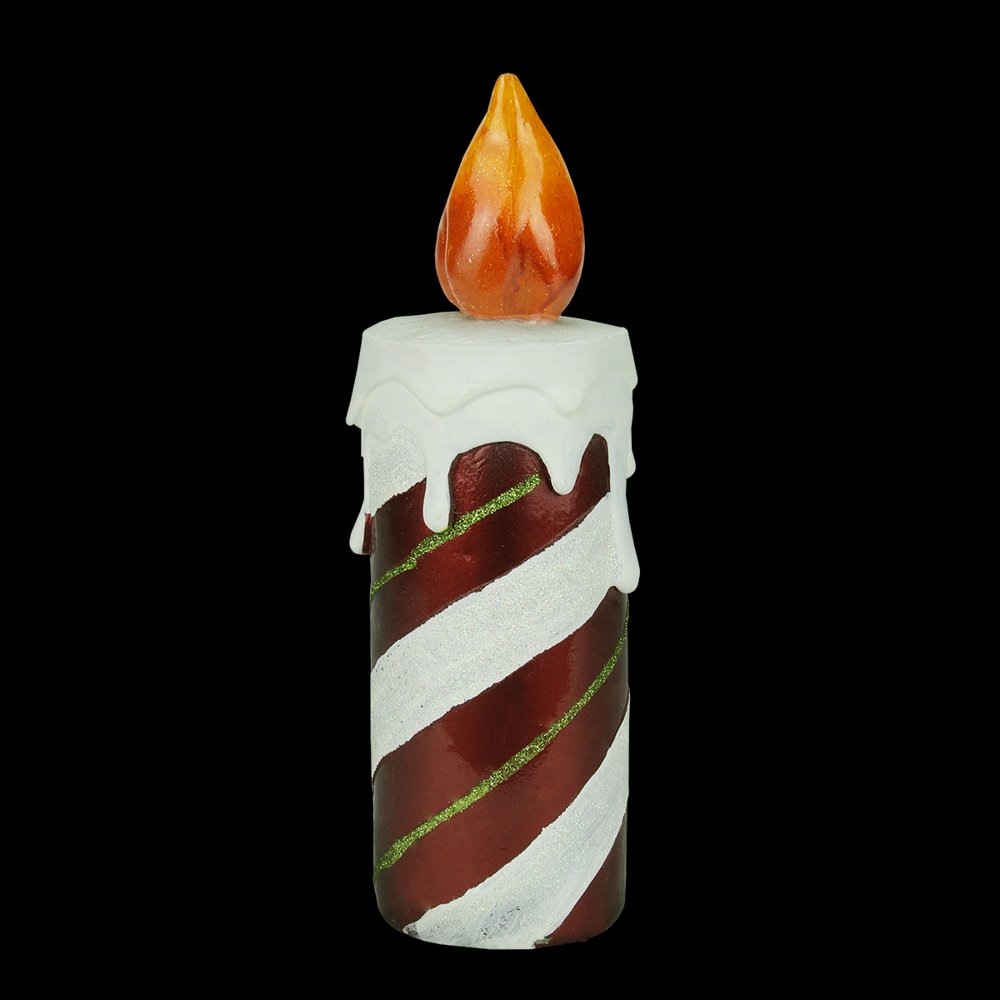 Northlight 9.75" LED Lighted Festive Candy Cane Striped Christmas Candle Red/White Walmart