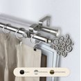 thumbnail image 4 of Goldie 13/16" Double Bay Window curtain rod Adjustable 20"-36", 38"-72" - Satin Nickel,(ABay-71-5D), 4 of 4