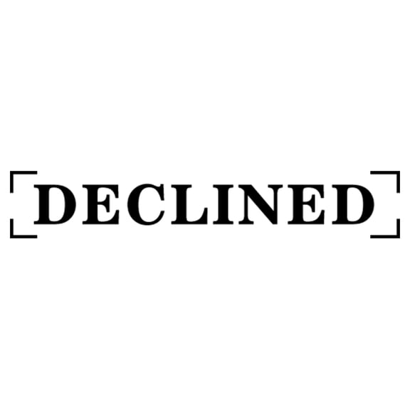 Printtoo Declined Self Inking Rubber Stamp Pre-Inked Office Stamp- Home Office Business Stationery, Black- 42 x 9 mm