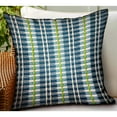 thumbnail image 3 of Plutus Brands Garden Tassel Blue Stripes Luxury Outdoor/Indoor Throw Pillow, 3 of 3